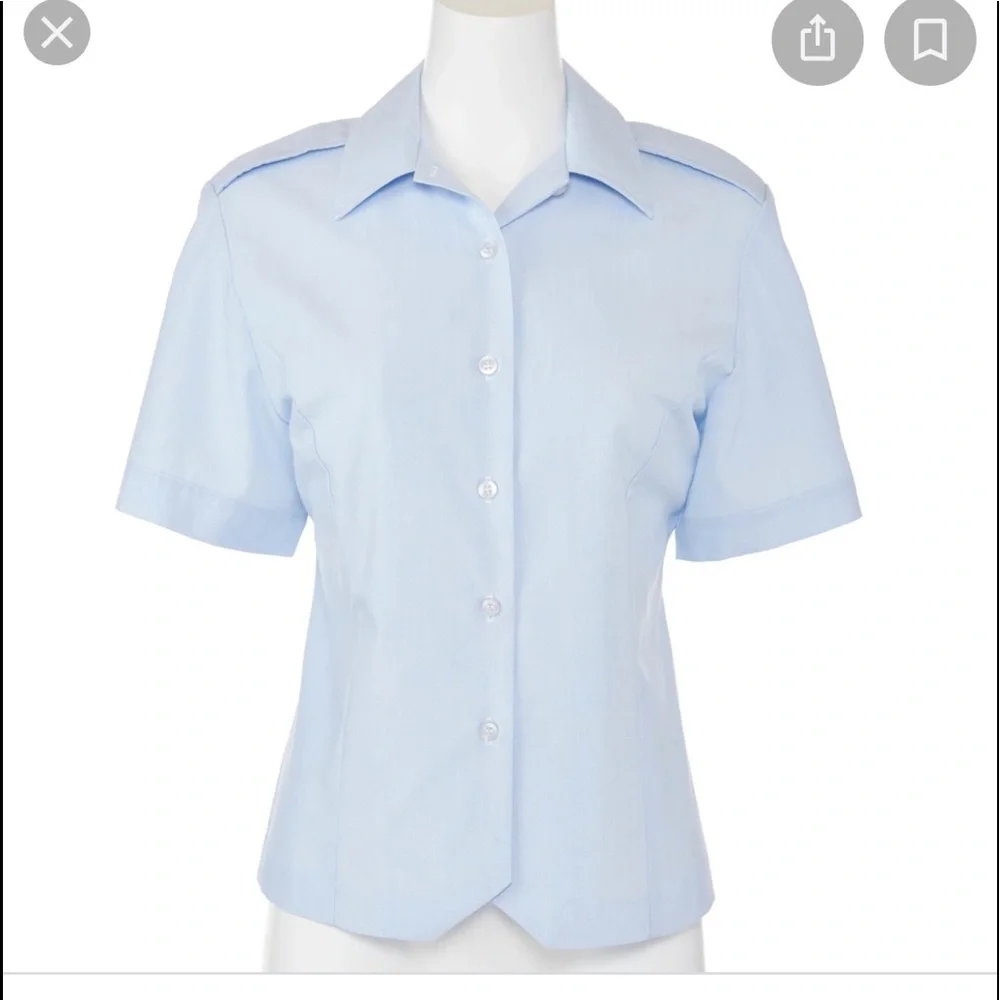 Defense Logistic Agency | Tops | Air Force Womens Short Sleeve Dress Blues  Shirt | Poshmark